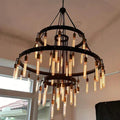 Retro-Inspired Metal Pendant Light Chandelier for Living Room/Bedroom/Staircase/Villa-Jecanoli