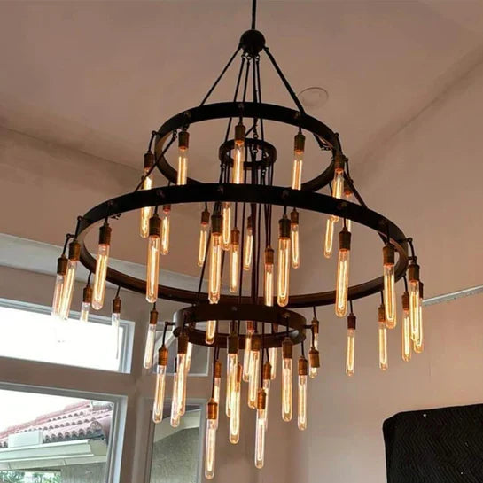 Retro-Inspired Metal Pendant Light Chandelier for Living Room/Bedroom/Staircase/Villa-Jecanoli