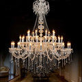 59X75 Inch 3 Tiers Candle Style Crystal Chandelier 45 Lights Big Chandelier for Living Room-大吊灯-Jecanoli
