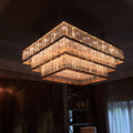 39X51 Inch Rectangle Flush Mounted Modern Gold Chandelier for Dining Room-大吊灯-Jecanoli