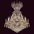 41 Lights Antique Brass Chandelier 60X71 Inch Large Wrought Iron Crystal Chandelier for High Ceilings-大吊灯-Jecanoli