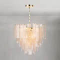 Tidelle Brass Clear Glass Chandelier Small