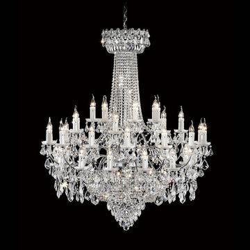 47 Inch Foyer Chandelier Lighting Elegant Big Chrome Chandelier-大吊灯-Jecanoli