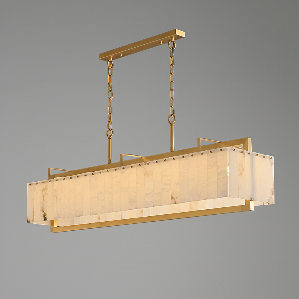Premium Solstice Bar Alabaster Chandelier-Chandelier-Jecanoli