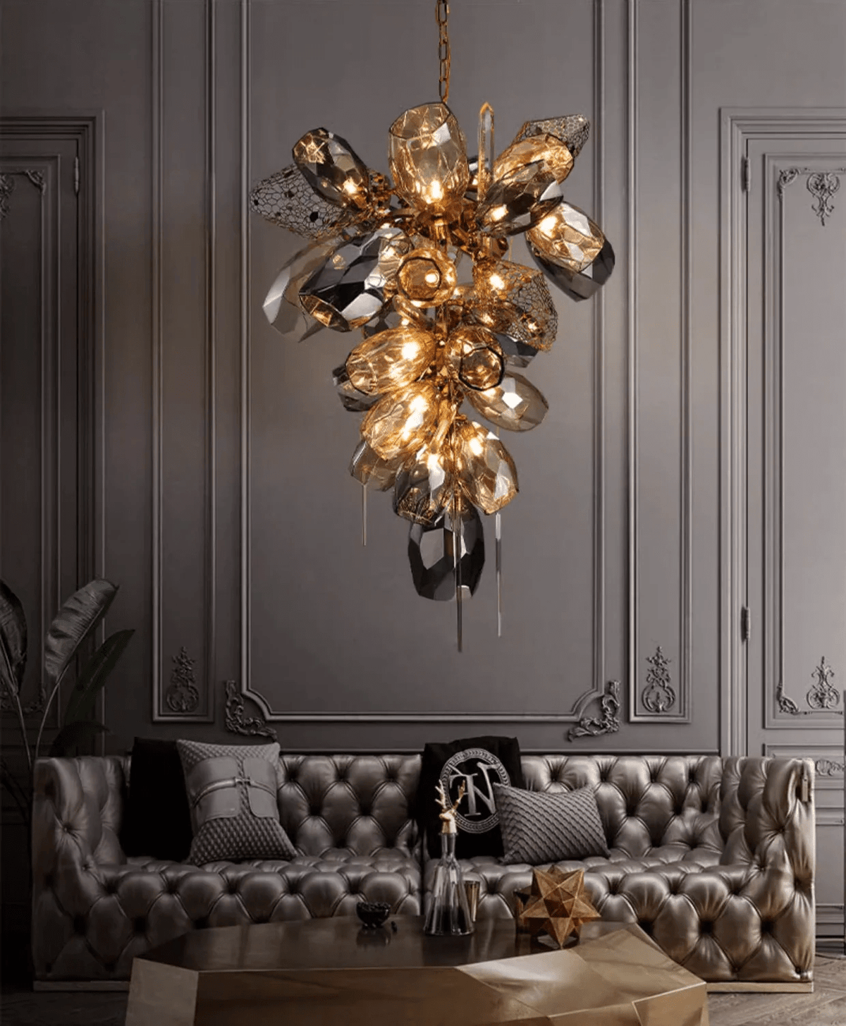 Premium Modern Art Glass Crystal Chandelier-Chandelier-Jecanoli