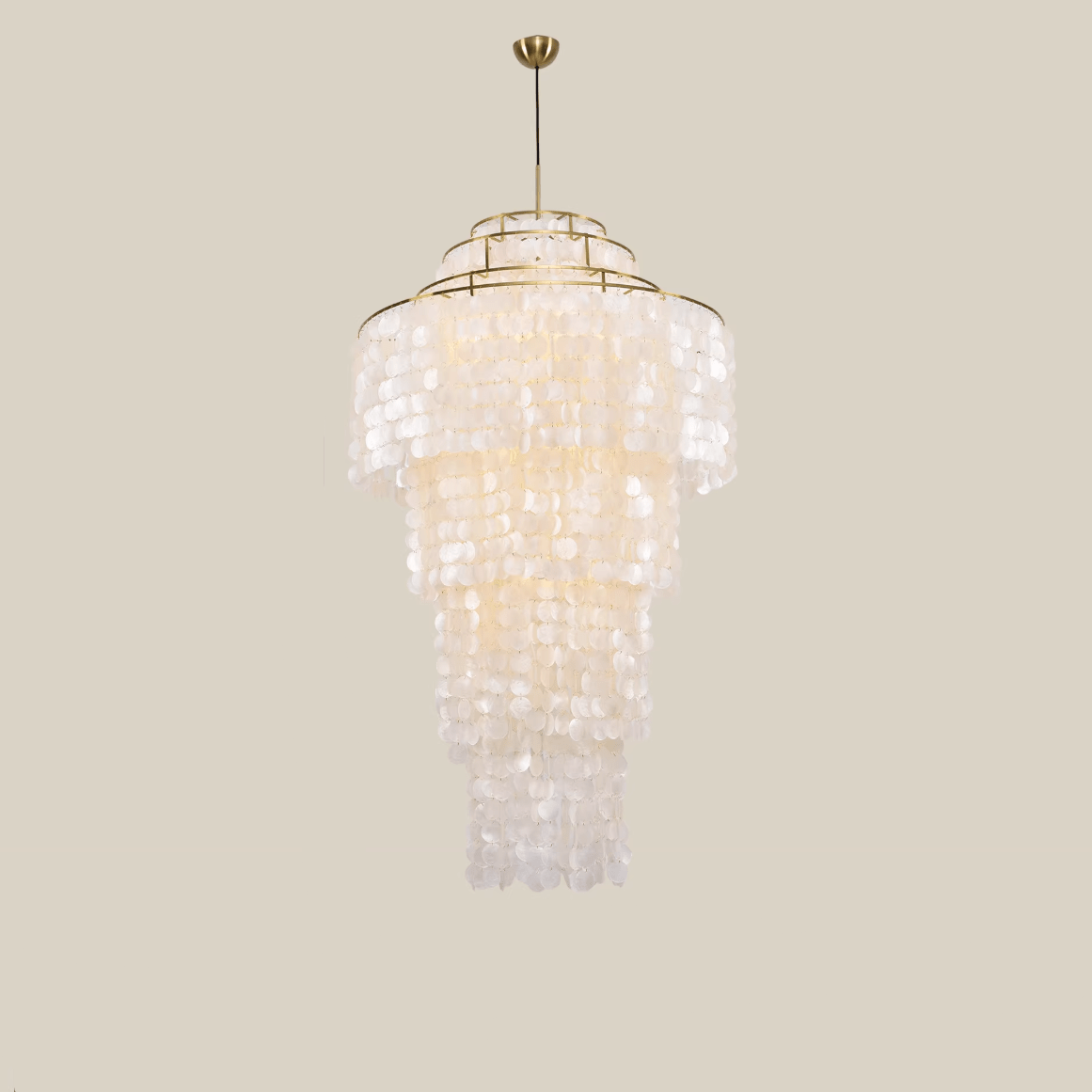 Modern Nerida Shell Chandelier-Chandelier-Jecanoli