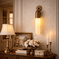 Alabaster Sculpted Tube Wall Sconce - Vakkerlight