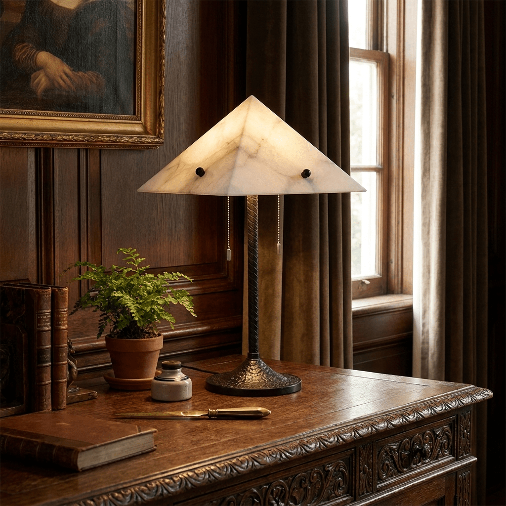 Apex Alabaster Prism Table Lamp - Vakkerlight