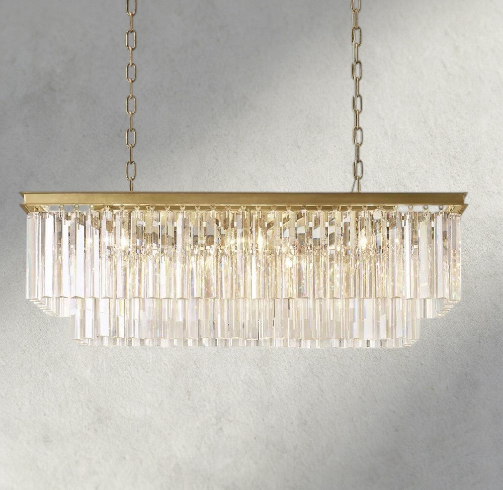 1920S Odeon Rectangular Chandelier 40", 49", 59"-chandelier-Jecanoli