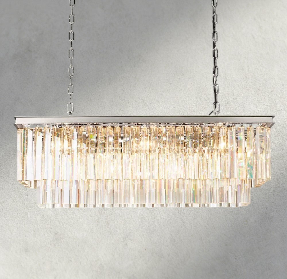 1920S Odeon Rectangular Chandelier 40", 49", 59"-chandelier-Jecanoli