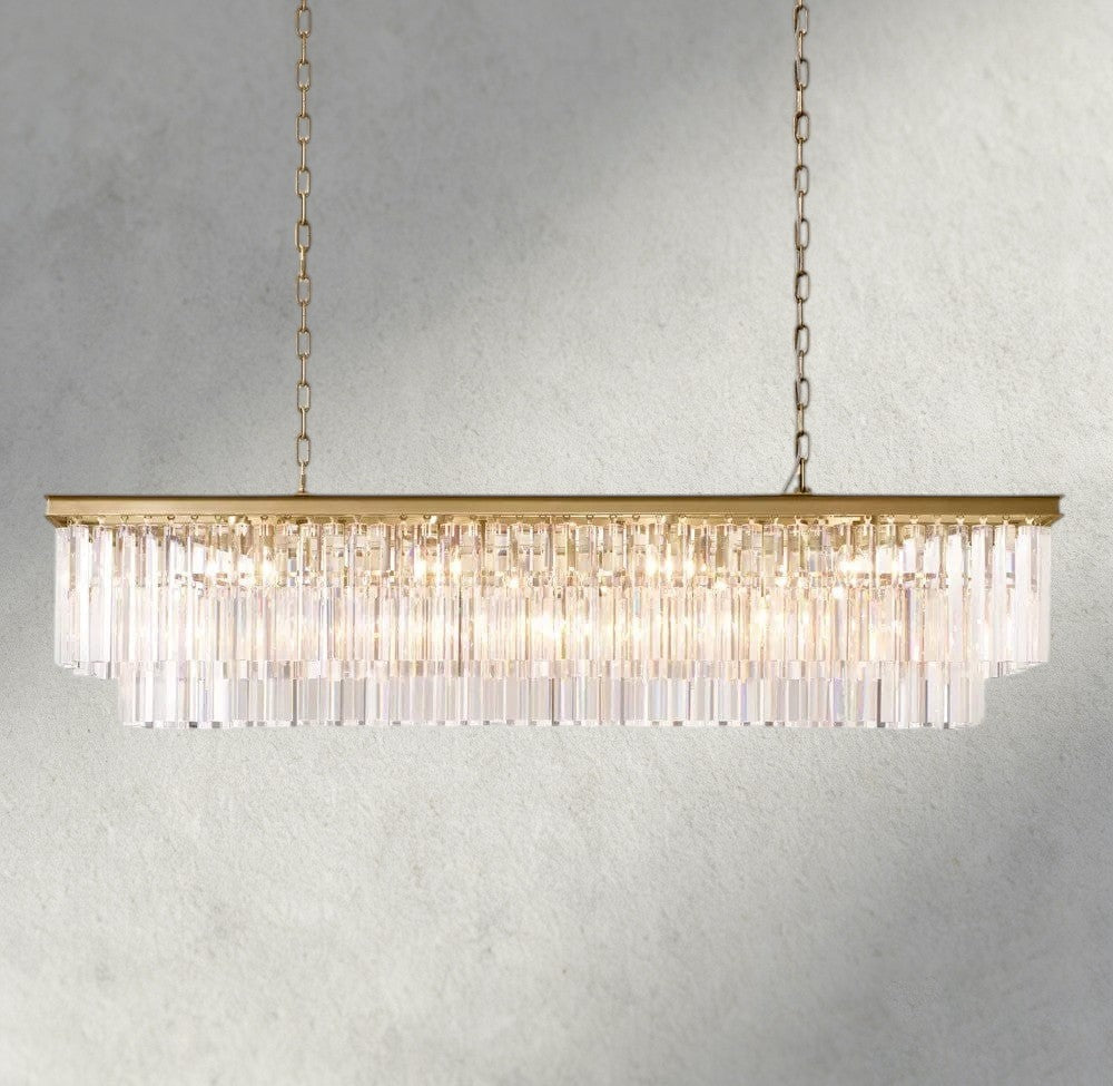 1920S Odeon Rectangular Chandelier 40", 49", 59"-chandelier-Jecanoli