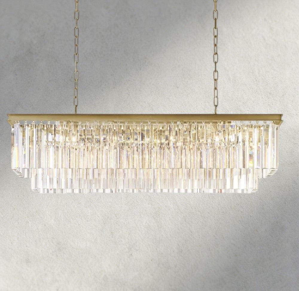 1920S Odeon Rectangular Chandelier 40", 49", 59"-chandelier-Jecanoli