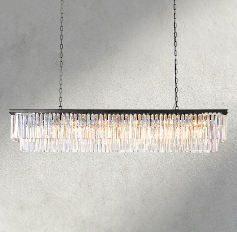 1920S Odeon Rectangular Chandelier 40", 49", 59"-chandelier-Jecanoli
