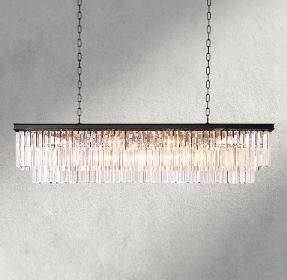 1920S Odeon Rectangular Chandelier 40", 49", 59"-chandelier-Jecanoli