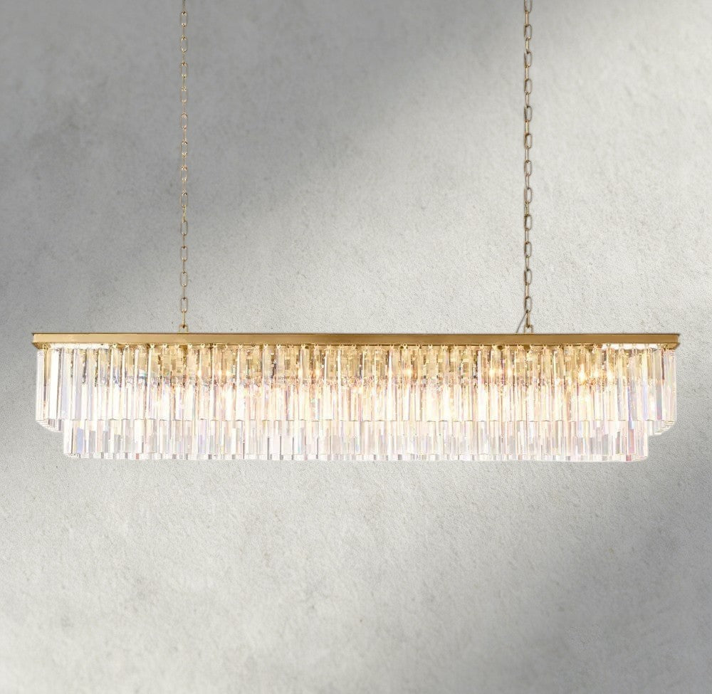 1920S Odeon Rectangular Chandelier 40", 49", 59"-chandelier-Jecanoli