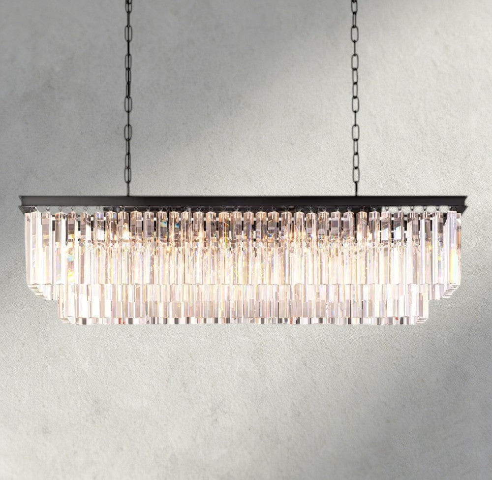 1920S Odeon Rectangular Chandelier 40", 49", 59"-chandelier-Jecanoli