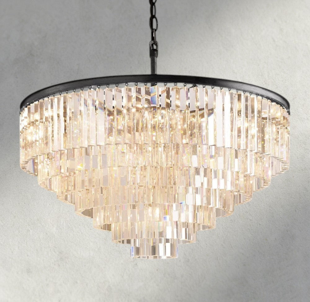 1920s Odeon Round Chandelier 20", 32", 44"-chandelier-Jecanoli