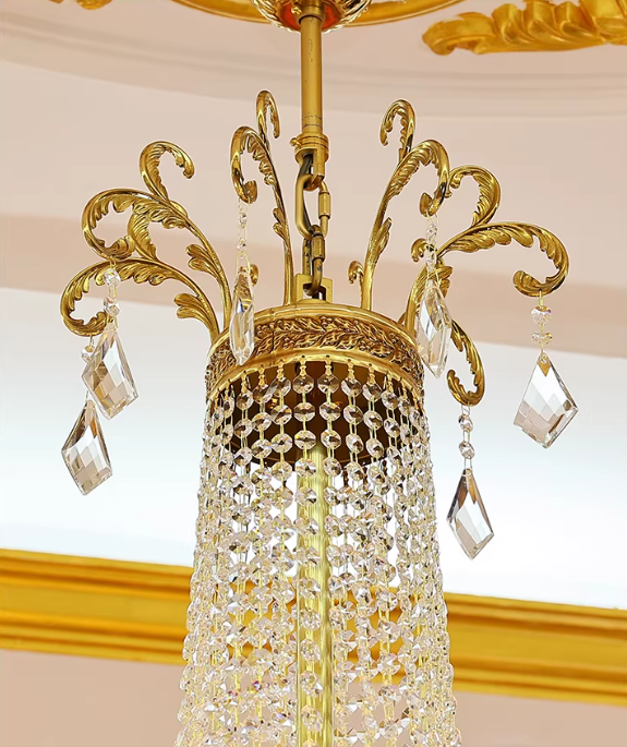 71X83 Inch Huge Antique Empire Brass Crystal Chandelier for high Ceiling Foyer-大吊灯-Jecanoli