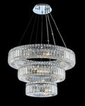 (12+18+26) Inch Round Crystal Chandelier Three Tiers Suspended Modern Chandelier-现代灯-Jecanoli