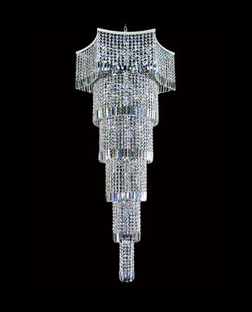 75 Inch Tall 6 Layers Staircase Chandelier 33"W 75" H-大吊灯-Jecanoli