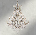 19th C. Rococo Iron & Crystal Round Chandelier 18