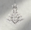 19th C. Rococo Iron & Crystal Round Chandelier 18