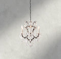 19th C. Rococo Iron & Crystal Round Chandelier 18