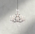 19th C. Rococo Iron & Crystal Round Chandelier 18