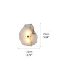 Art Decor Multiple Irregularity Shape LED Brass wall sconces White Alabaster Shade
