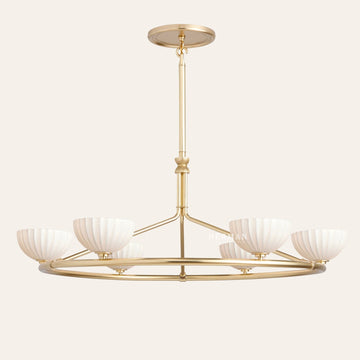 Enzo 48" Glass Round Chandelier