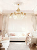30X23 Inch Modern Crystal Chandelier Gold Antique Brass Chandelier-铜灯-Jecanoli