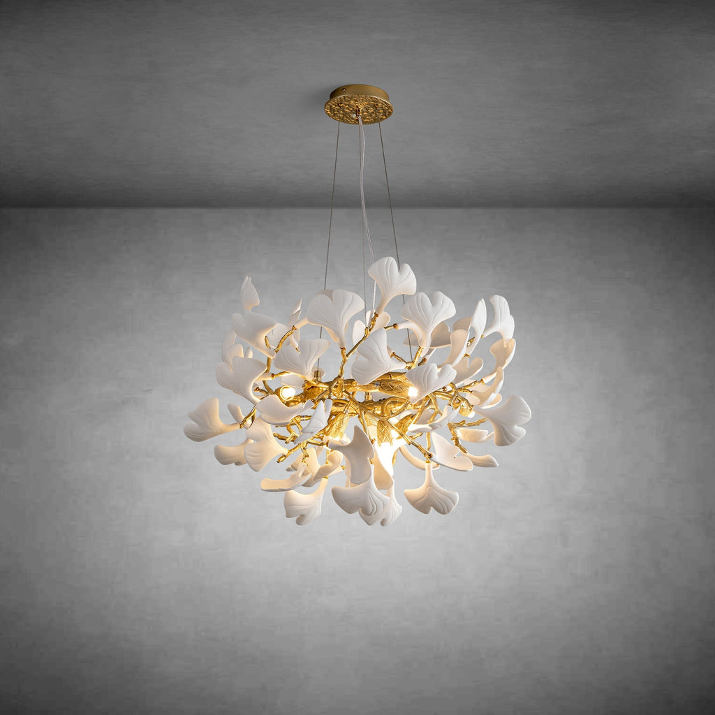 Ginkgo Leaf Branch Chandelier