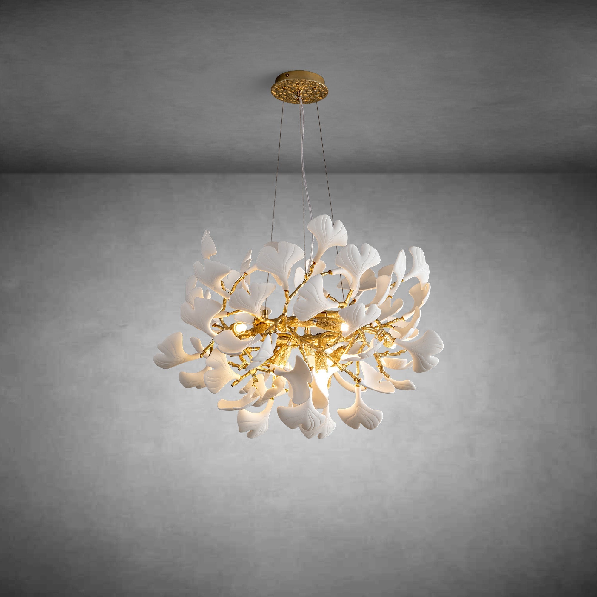 Ginkgo Leaf Branch Chandelier