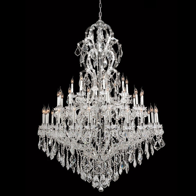 59X85 Inch Tall Chandelier for High Ceiling Foyers 48 Lights Chrome Elegant Crystal Lighting-大吊灯-Jecanoli