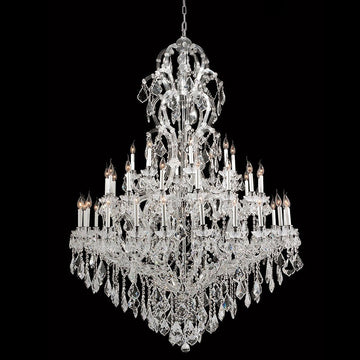 59X85 Inch Tall Chandelier for High Ceiling Foyers 48 Lights Chrome Elegant Crystal Lighting-大吊灯-Jecanoli