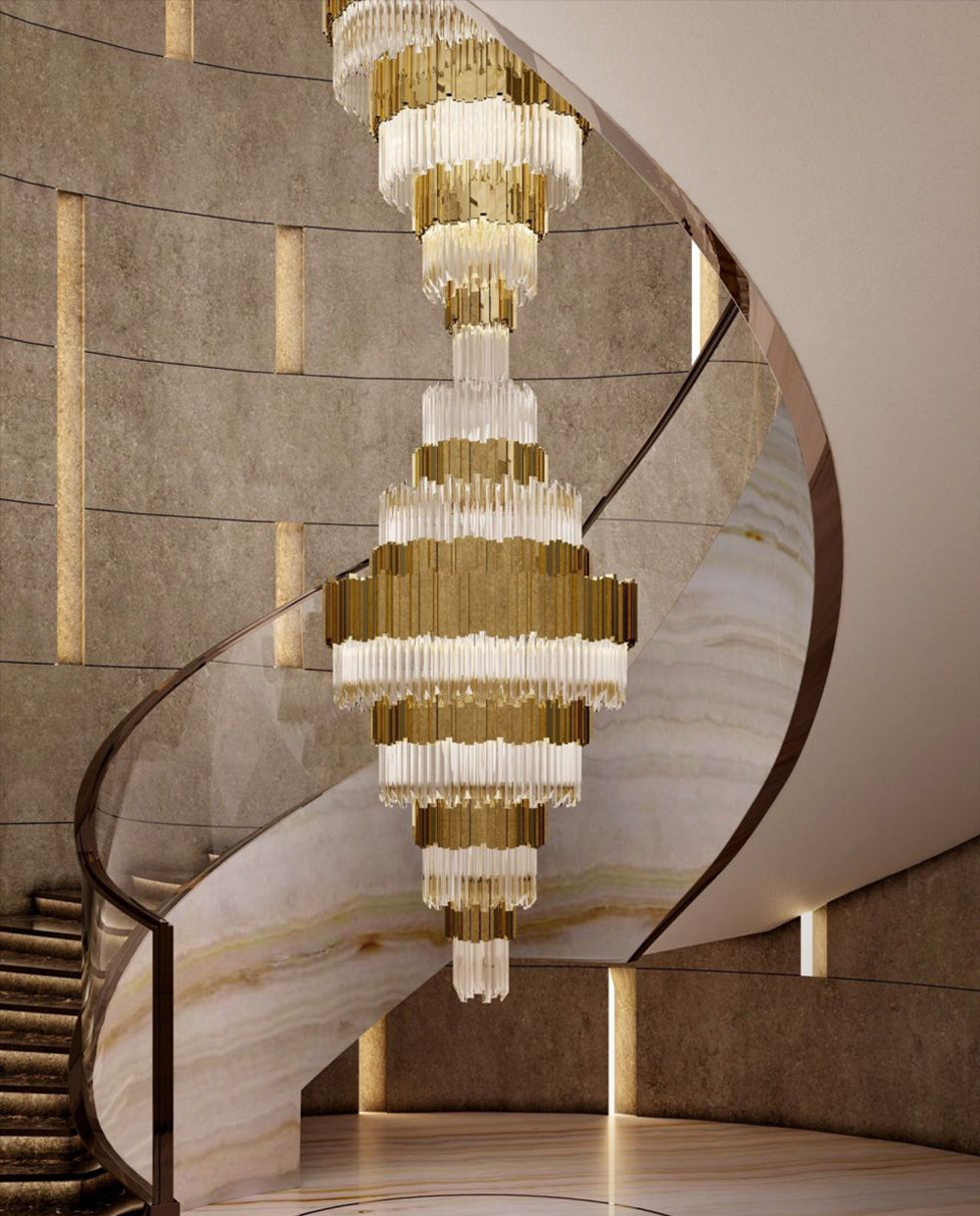 400cm Long Luxxu Empire Chandelier 65"W 157"H-大吊灯-Jecanoli