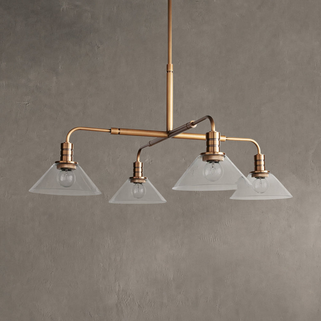 Theron Glass Round Chandelier 30'' 52''