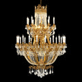 51X67 Inch 42 Lights Big French Empire Brass and Crystal Chandelier for Foyer-大吊灯-Jecanoli