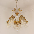 25.5 Inch Wide French Empire Style Brass Crystal Chandelier Gold Dining Room Chandelier-铜灯-Jecanoli