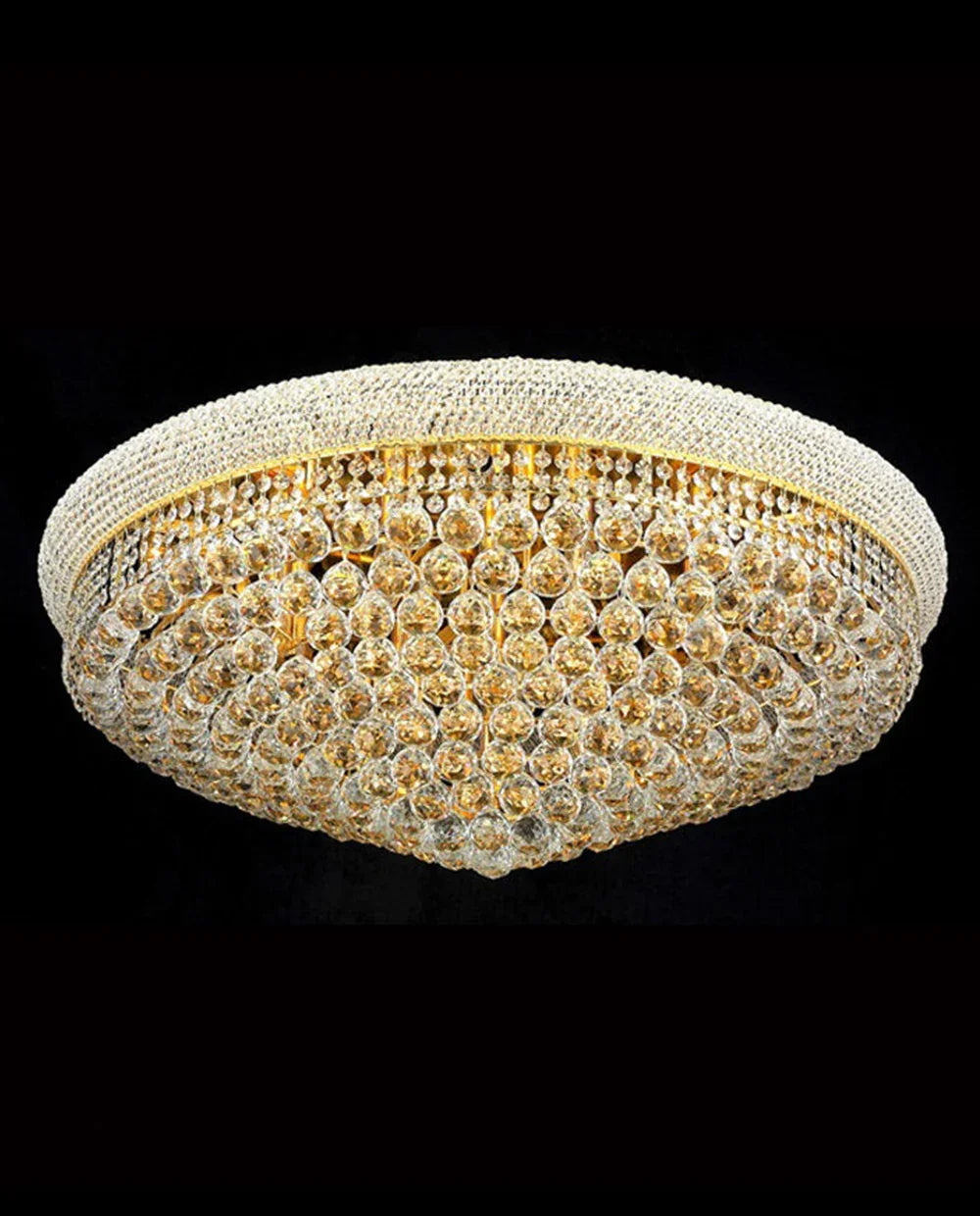 36'' Round Crystal Ceiling Light Empire Flush Mounted Crystal Chandelier-吸顶灯-Jecanoli