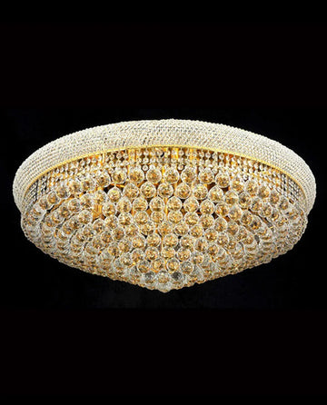 36'' Round Crystal Ceiling Light Empire Flush Mounted Crystal Chandelier-吸顶灯-Jecanoli