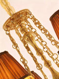 30X30 Inch 6 Lights Baroque Style Antique Copper Chandelier-铜灯-Jecanoli