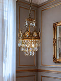 9 Inch Mini Kitchen Island Pendant Light Empire Style Brass Crystal Pendant Lighting-铜灯-Jecanoli