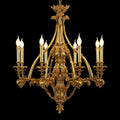 33X31 Inch 8 Lights Small Baroque Style Antique Copper Chandelier-铜灯-Jecanoli