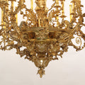 41X43 Inch 24 Lights Baroque Style Antique French Copper Chandelier-铜灯-Jecanoli
