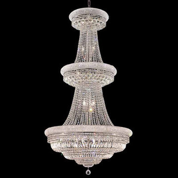 36X69 Inch 32 Lights French Basket K9 Crystal Chandelier Lighting-大吊灯-Jecanoli