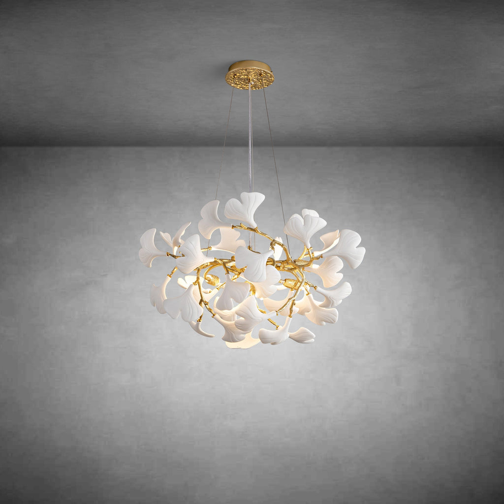 Ginkgo Leaf Branch Chandelier