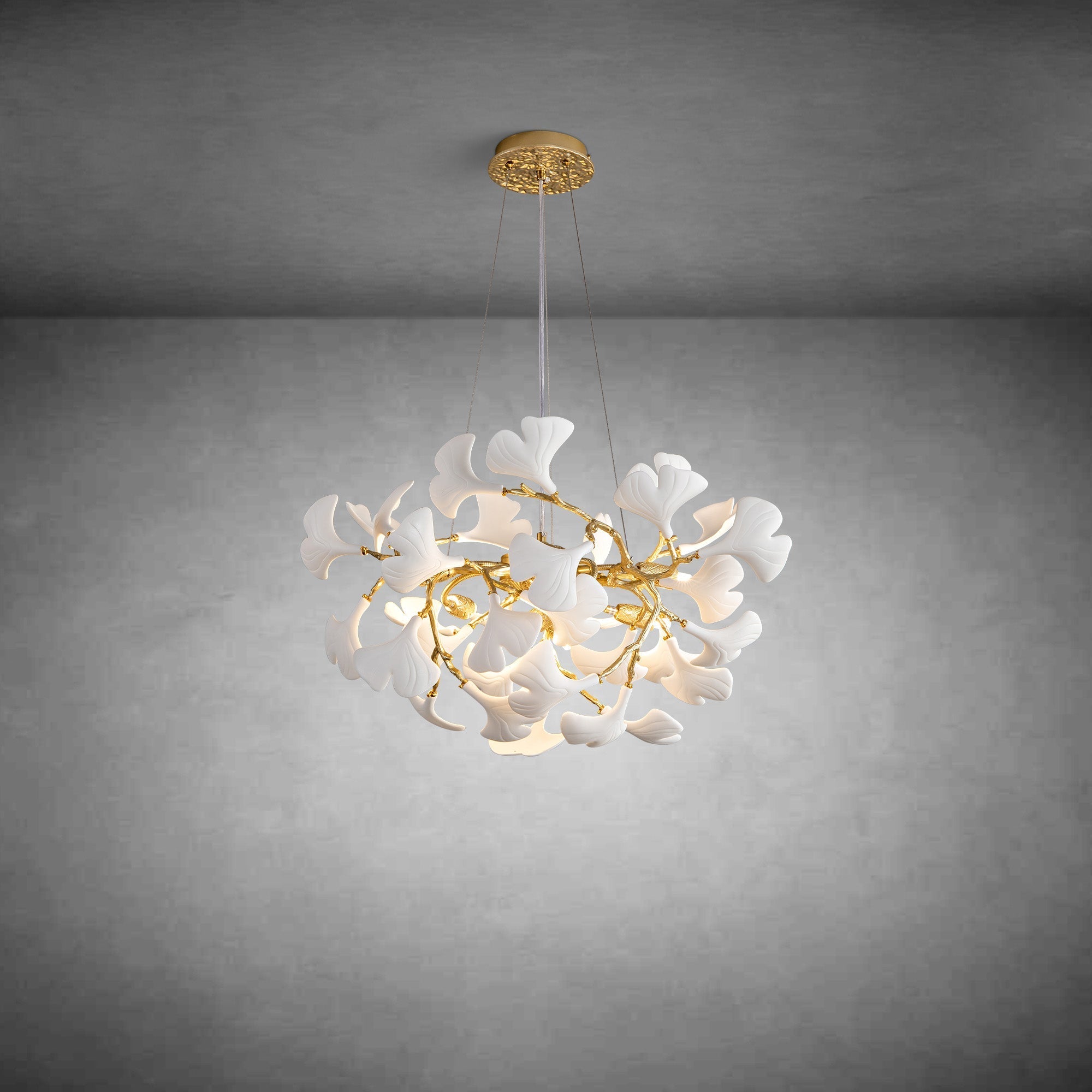 Ginkgo Leaf Branch Chandelier