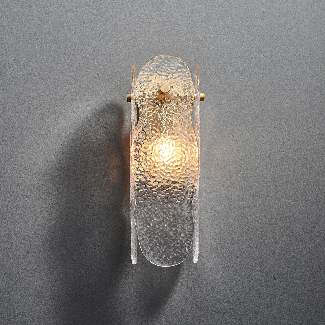 Ice Sculpture Glass Wall Sconce-wall sconce for bedroom,wall sconce for dining roo-Jecanoli