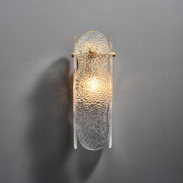 Ice Sculpture Glass Wall Sconce-wall sconce for bedroom,wall sconce for dining roo-Jecanoli